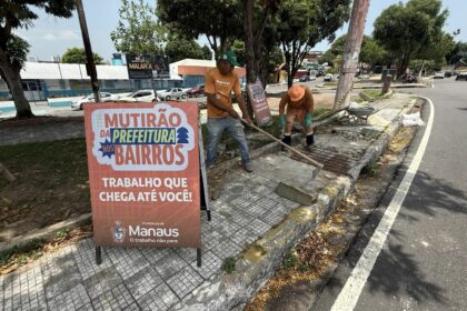 Prefeitura de Manaus recupera drenagem e calçada no bairro São Raimundo