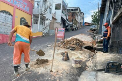 Prefeitura de Manaus recupera sistema de drenagem