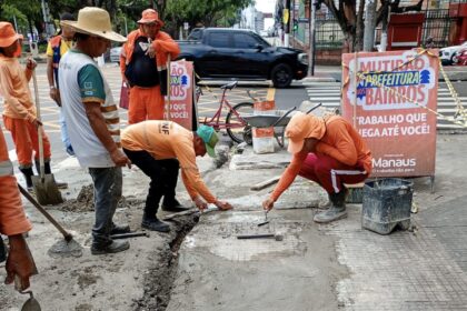Prefeitura de Manaus revitaliza drenagem e passeio público