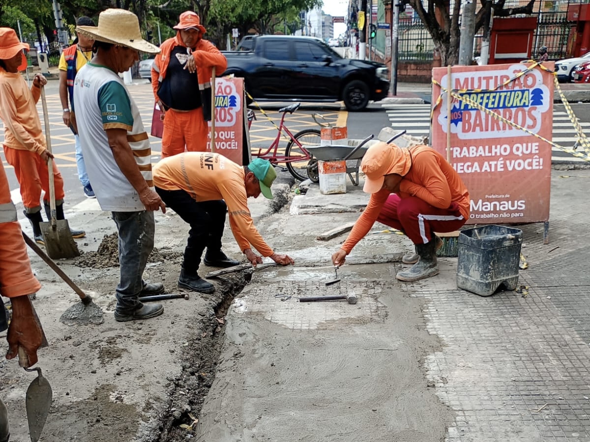 Prefeitura de Manaus revitaliza drenagem e passeio público