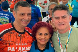 Carlos Pai Amado apoia e leva prefeito David Almeida para edição dos Jogos Olímpicos dos Idosos na zona Leste