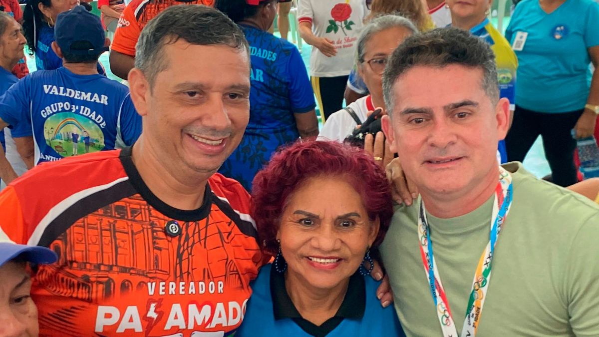 Carlos Pai Amado apoia e leva prefeito David Almeida para edição dos Jogos Olímpicos dos Idosos na zona Leste
