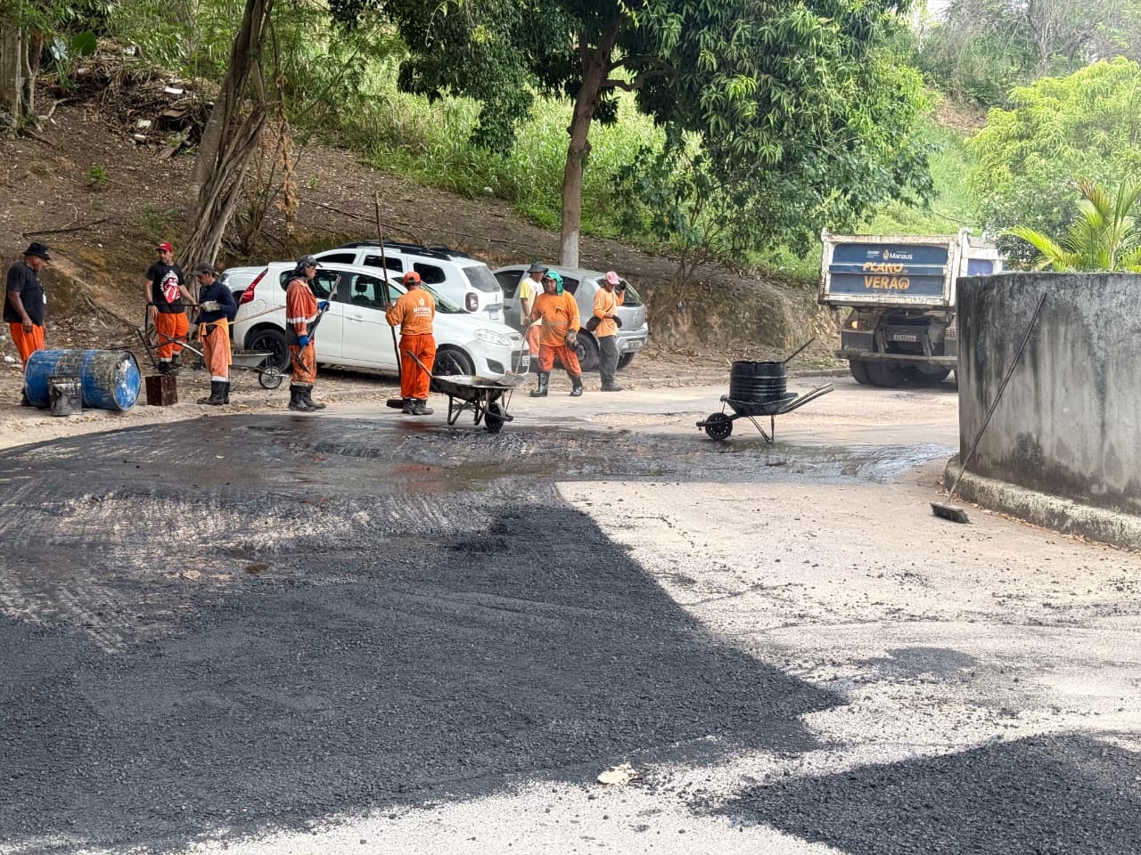 Prefeitura de Manaus recupera rua no bairro Japiim 1 e melhora mobilidade na zona Sul