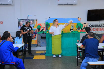 PMM promove ação de educação ambiental na escola André Vidal