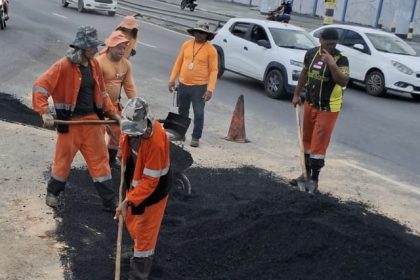 Prefeitura de Manaus intensifica obras de recuperação asfáltica na avenida Torquato Tapajós – Prefeitura Municipal de Manaus