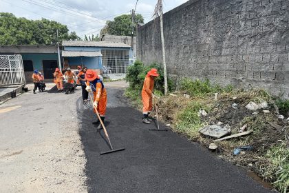 Prefeitura de Manaus intensifica obras de recuperação viária no Novo Aleixo