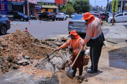 Revitalização de rede de drenagem no bairro Praça 14 de Janeiro