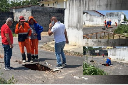 Bairro Flores recebe obra de drenagem profunda após solicitação de Jander Lobato