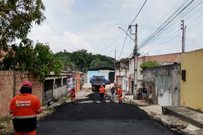 Prefeitura de Manaus revitaliza malha viária do bairro Colônia Terra Nova