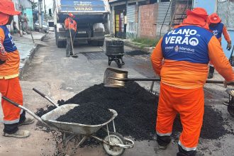 Prefeitura de Manaus intensifica recuperação asfáltica na zona Sul