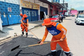 Prefeitura de Manaus realiza revitalização de ruas