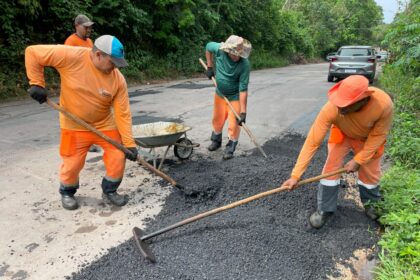 Prefeitura de Manaus revitaliza trecho da avenida Coronel Teixeira