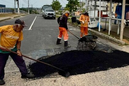 Prefeitura de Manaus leva asfalto ao bairro Lago Azul e melhora mobilidade na zona Norte