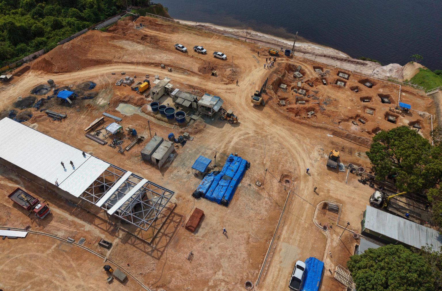 Projeto de Niemeyer vai ganhando forma no parque Encontro das Águas