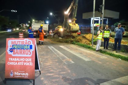 Prefeitura de Manaus avança com a 9ª intervenção viária da gestão e leva mais mobilidade e segurança à zona Leste