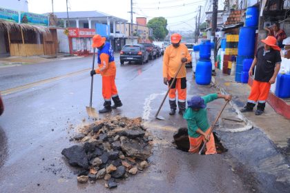 Prefeitura de Manaus revitaliza rede de drenagem