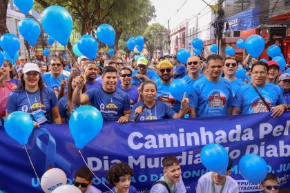 Em caminhada pelo Dia da Diabetes, deputado estadual Mário César Filho, defende acesso irrestrito à insulina no Amazonas