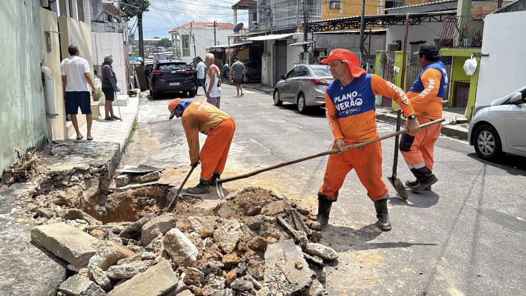 Prefeitura de Manaus recupera rede de drenagem profunda