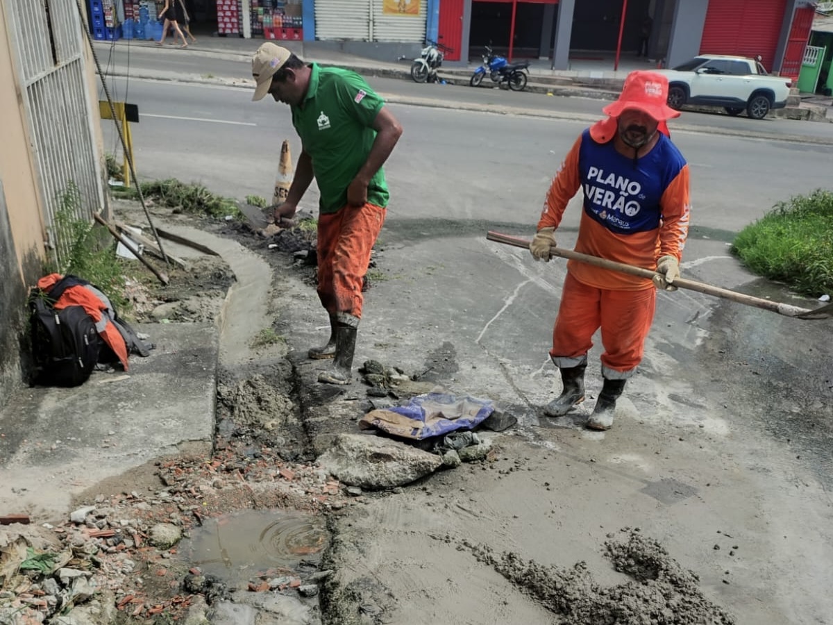 Prefeitura de Manaus reforça drenagem no bairro Santa Etelvina