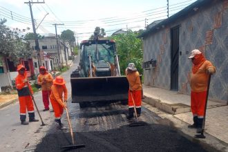 Prefeitura de Manaus revitaliza rua do bairro Novo Aleixo