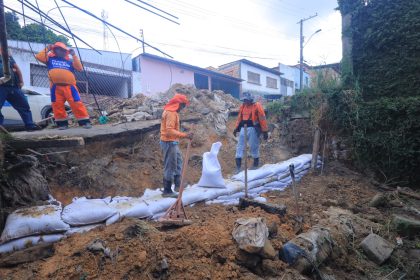 Obra de contenção e reforço na segurança no Zumbi dos Palmares