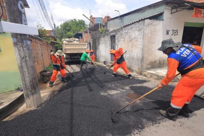 Prefeitura de Manaus realiza manutenção asfáltica do ‘Plano de Verão’ no bairro Cidade Nova