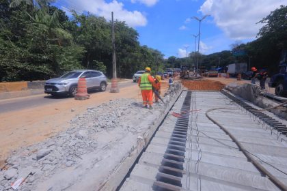 Prefeitura trabalha com três frentes de obras em ponte da avenida do Turismo