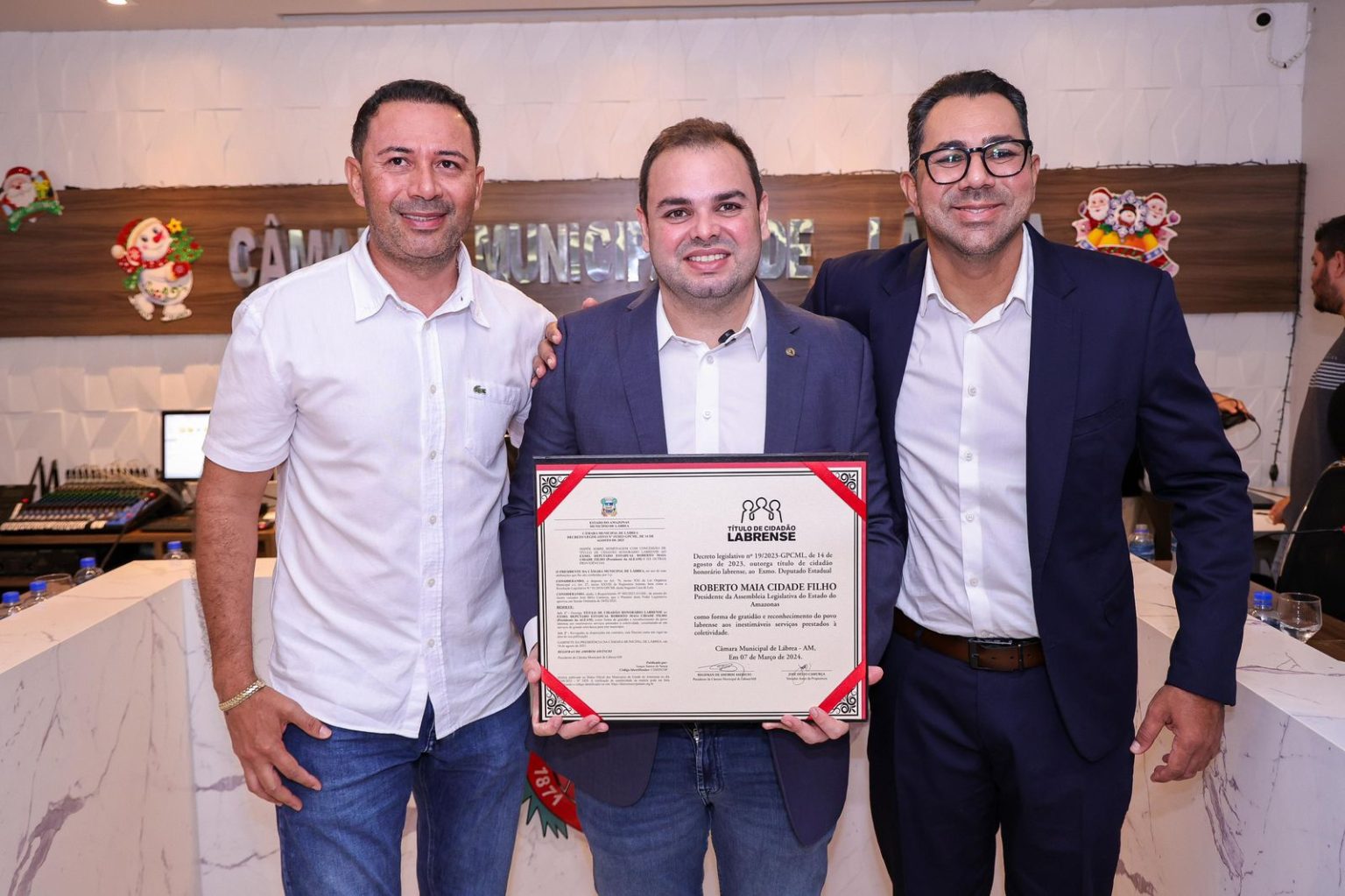 Em Lábrea, presidente Roberto Cidade recebe Título de Cidadão Labrense e reforça compromisso com o município