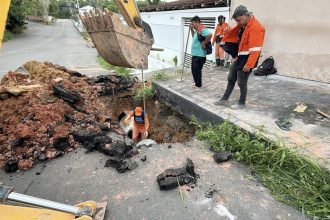 Prefeitura realiza implantação de tubos de sistema de drenagem