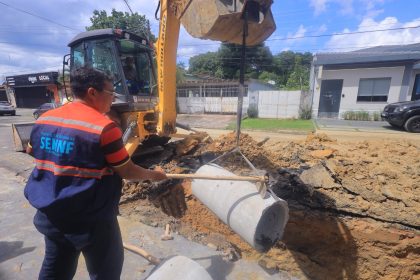 Prefeitura recupera rede de drenagem profunda no conjunto Belvedere