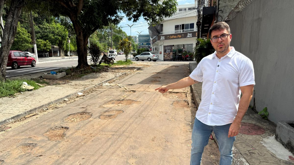 Rodrigo Guedes denuncia ‘buraqueira’ no bairro Nossa Senhora das Graças