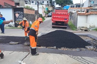 Prefeitura de Manaus intensifica manutenção asfáltica no conjunto Boas Novas e em vias do bairro Cidade Nova