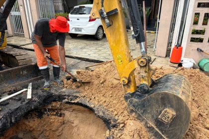 Nova intervenção na melhoria do sistema de rede drenagem em via do Vieiralves