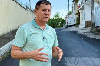 Ruas do São Geraldo recebem novo asfalto após solicitação do vereador Roberto Sabino