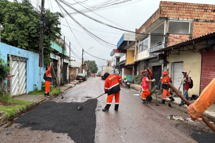 Prefeitura atua em obra intensiva de recuperação asfáltica