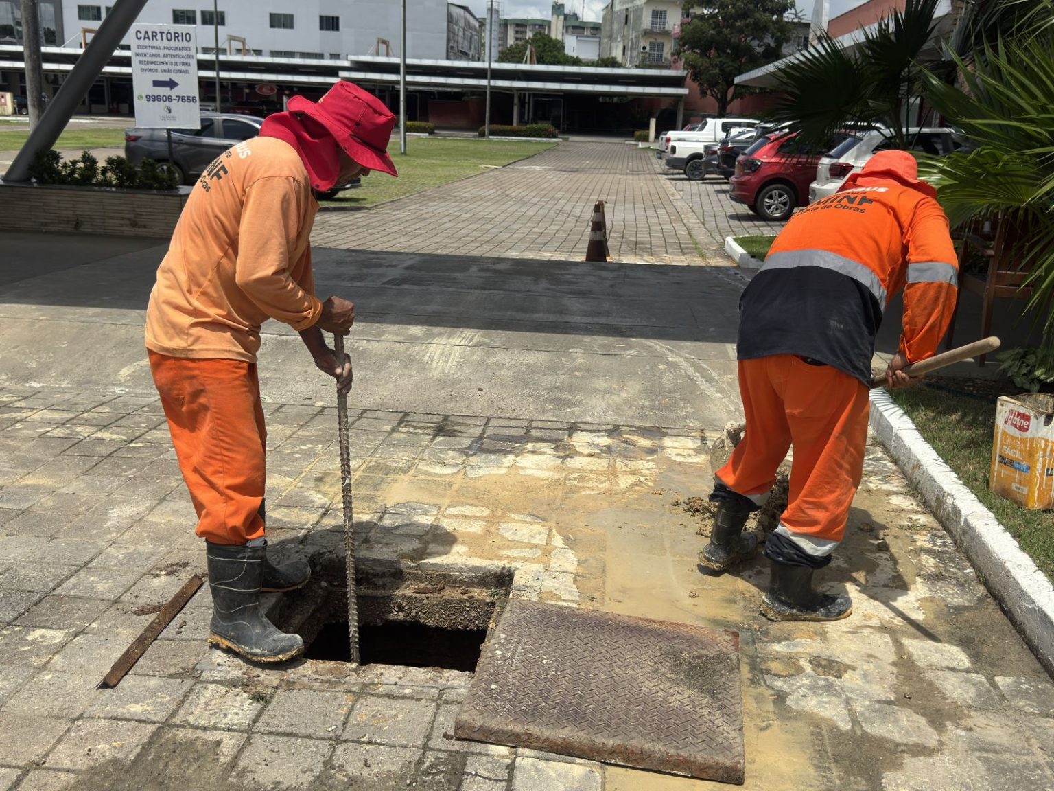 Prefeitura de Manaus realiza manutenção em galeria subterrânea