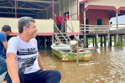 Seca fora de época afeta a segurança hídrica das populações da calha do Solimões e preocupa Comandante Dan