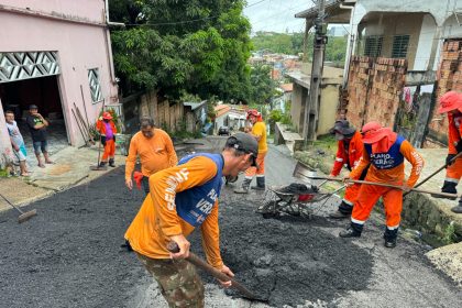 Prefeitura de Manaus transforma via na zona Leste com ação de recuperação asfáltica no bairro Grande Vitória