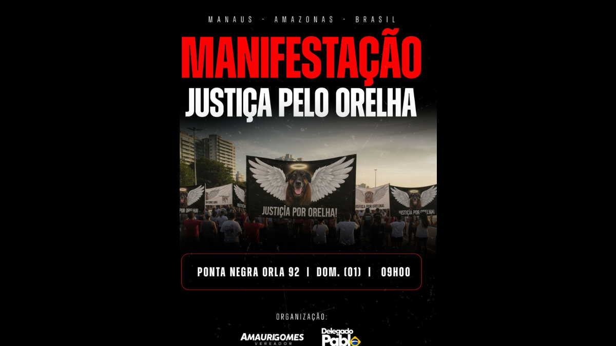 Caso do cachorro Orelha ganha manifestação no próximo domingo em Manaus