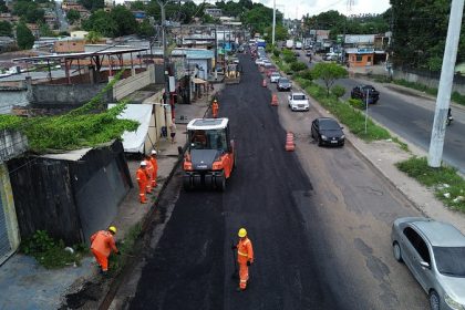 Prefeitura de Manaus reforça pavimentação e garante mais segurança na avenida Camapuã
