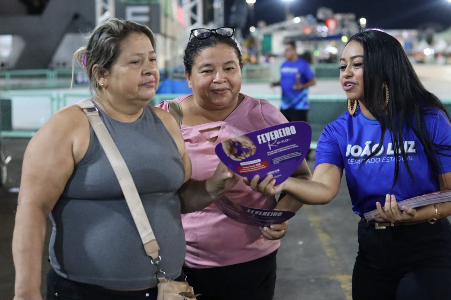 Frente Parlamentar de Cuidados e Prevenção à Depressão, Suicídio e Drogas da Aleam realiza ações do Fevereiro Laranja e Roxo no Sambódromo