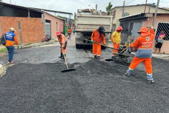 Obras simultâneas avançam em vias do bairro Cidade Nova