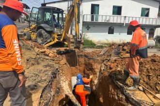 Prefeitura de Manaus recupera 50 metros de galeria subterrânea de drenagem no bairro Lírio do Vale