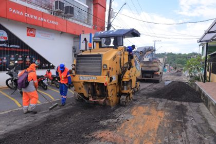 Prefeitura de Manaus intensifica recapeamento e avança com obras viárias na zona Norte