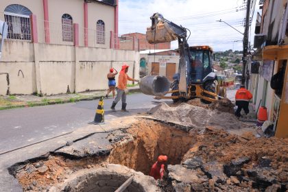 Prefeitura de Manaus atende solicitação dos moradores no bairro Zumbi e recupera mais uma rede de drenagem profunda
