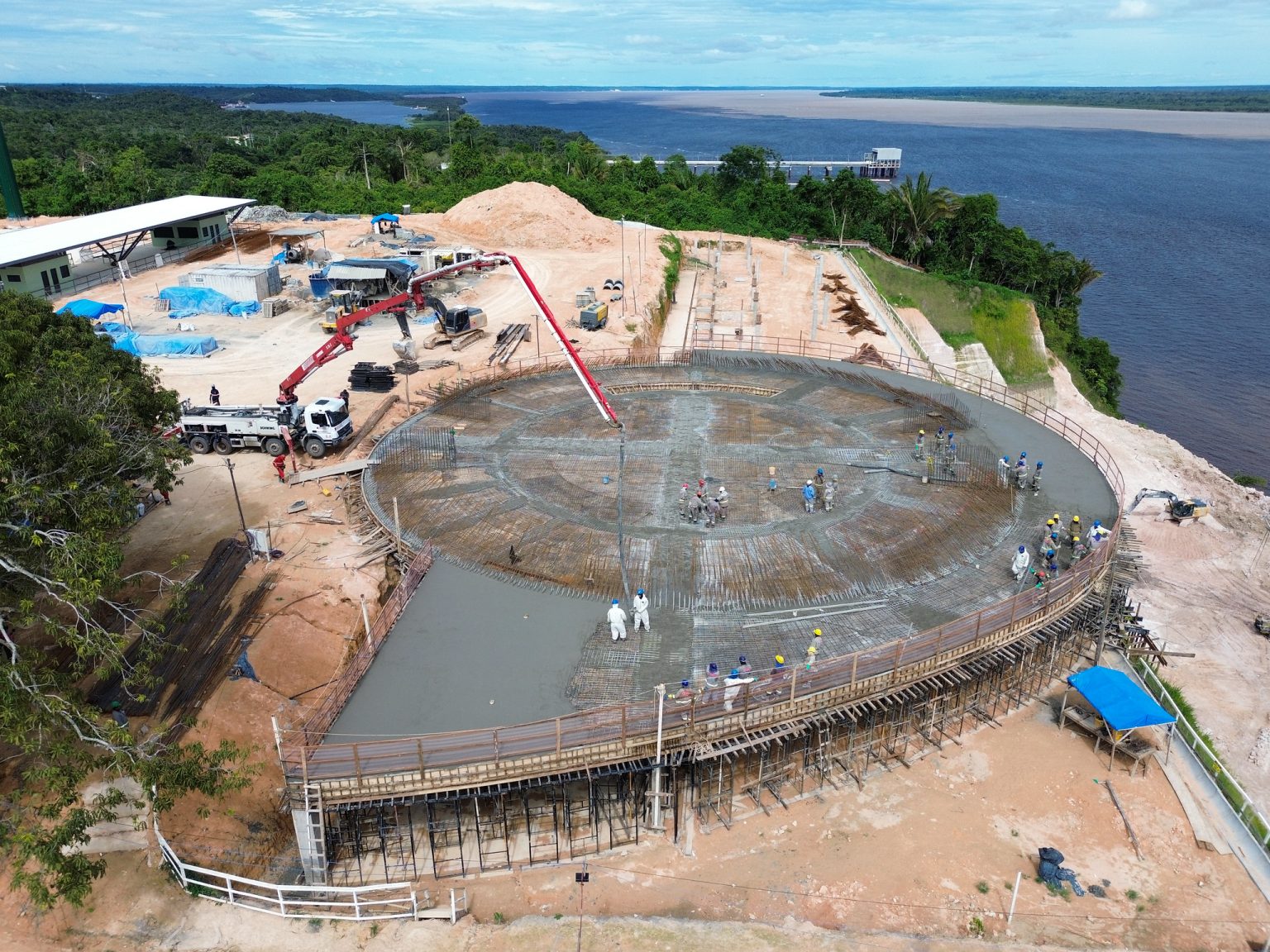 Visita técnica nas obras do parque Encontro das Águas