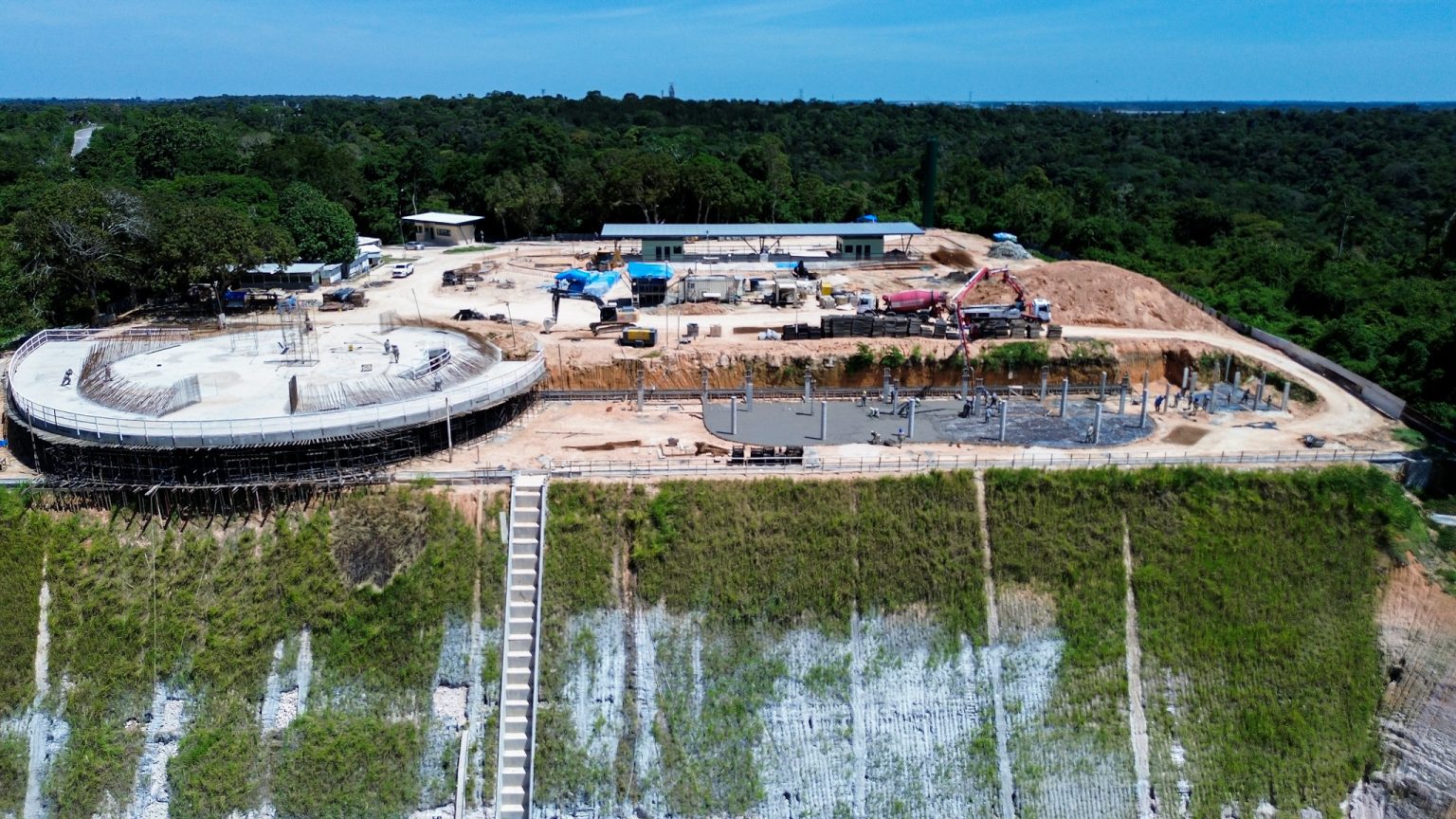 Parque Encontro das Águas: PMM amplia obras de concretagem