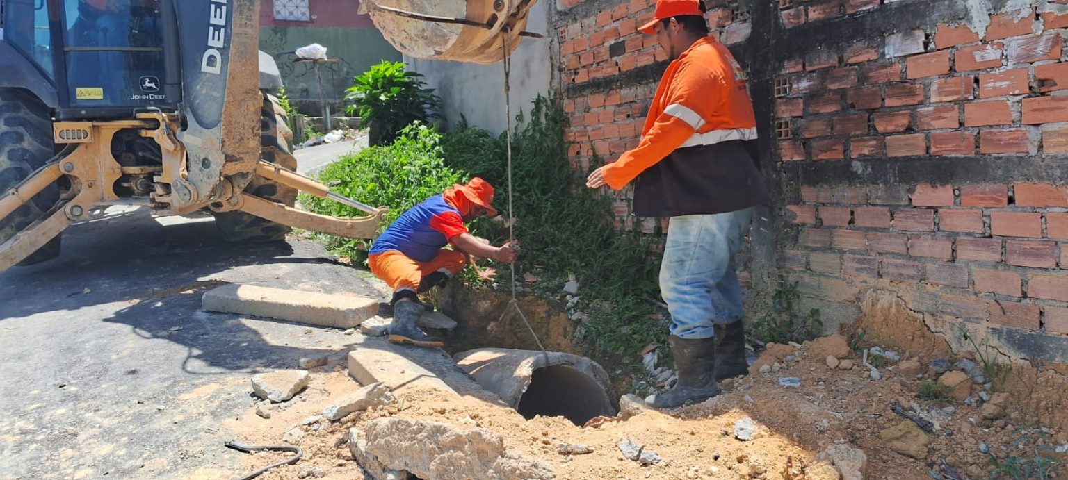 Serviços de drenagem superficial e profunda na Cidade do Leste