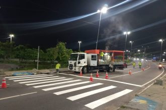 Prefeitura de Manaus intensifica sinalização viária em três zonas da capital