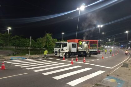 Prefeitura de Manaus intensifica sinalização viária em três zonas da capital
